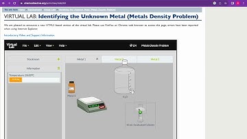 Virtual Lab Identifying the Unknown Metals