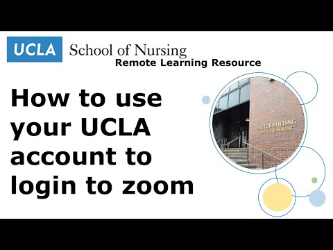 How to use your UCLA account to login to zoom