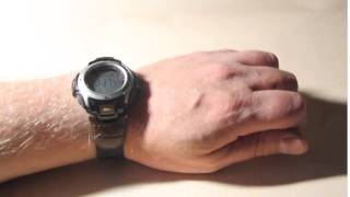 Настройка автоматической подсветки на наручных часах Casio PAS400B 5V Часы для рыбаков