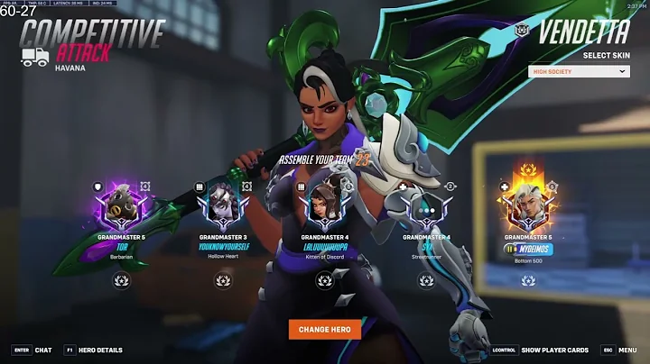 VENDETTA IS INSANE! LHCLOUDY VENDETTA SEASON 20 TOP 500 OVERWATCH 2