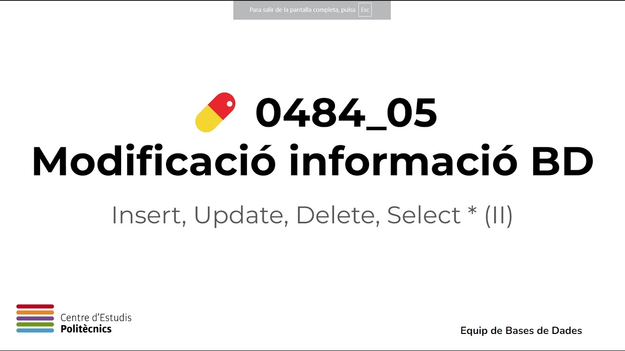 0484_05_02 SQL DML Update, Delete, Select * - YouTube