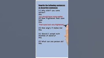 Can you answer interrogative /exclamatory into assertive sentence (quiz) #shorts