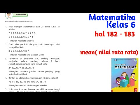 Kunci Jawaban Ayo Mencoba Hal 183 Matematika Kls 6 Mean Nilai Rata Rata Youtube