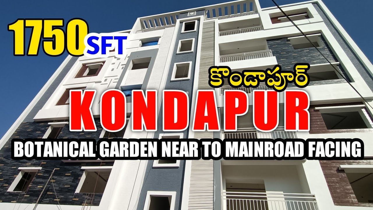3bhk flats near botanical garden kondapur1750sftflats for sale in