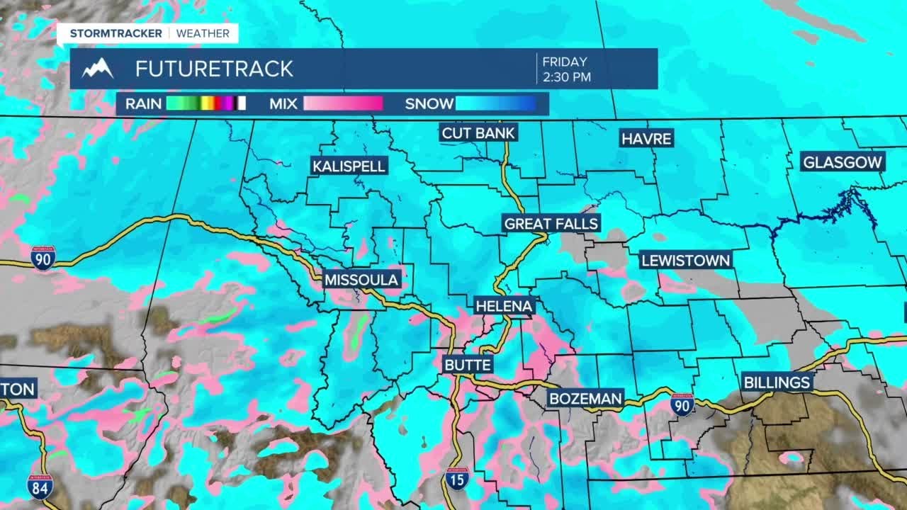 Snow bands possible through Saturday morning - YouTube