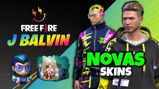 SKINS DAS NOVAS PARCERIAS DO FREE FIRE J BALVIN E MAIS!