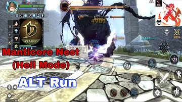 Manticore Nest Hell Mode (Full Run) • Dragon Nest M Classic | Bowmaster POV