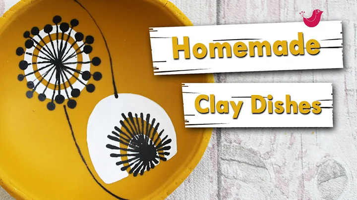 Homemade Air Dry Clay Dishes EASY