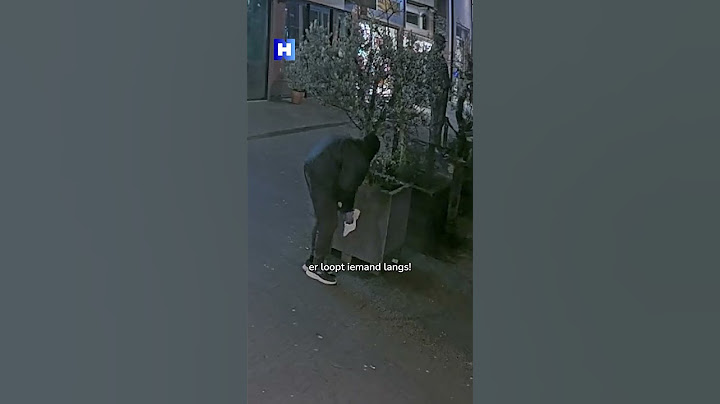 Knullige inbreker verstopt zich achter plantenbak