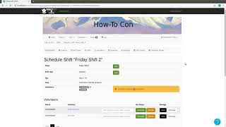 Volunteer Management: Scheduling!