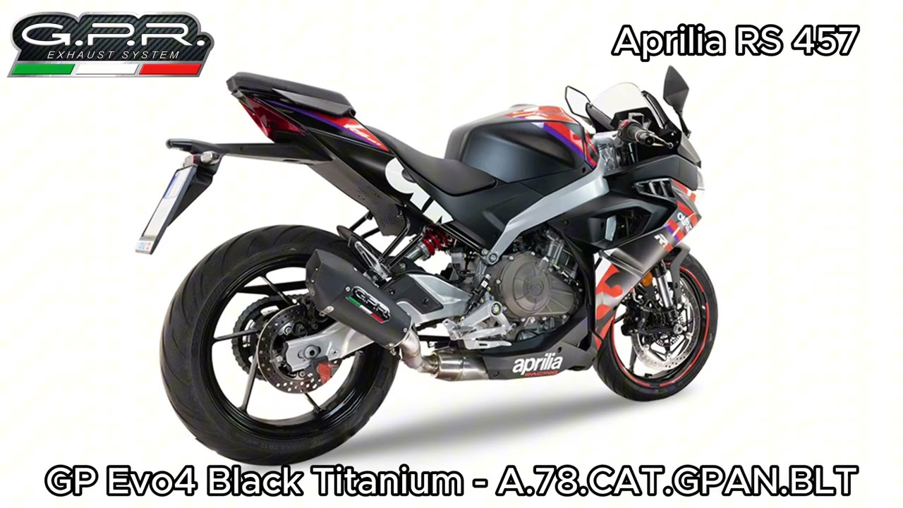 Silencieux Complet GPR Evo4 Titanium Homologué Pour Aprilia RS 457 2024-2025