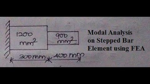 Modal analysis on a stepped bar element