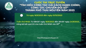 Cuộc thi “Tìm hiểu công tác cải cách hành chính, công tác chuyển đổi số” TP. Thái Nguyên năm 2023