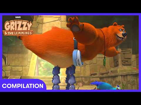 GRIZZY GOT MOVES! (Time To Dance)! 🪩🎶🐻| Grizzy & The Lemmings | WildBrain Kids