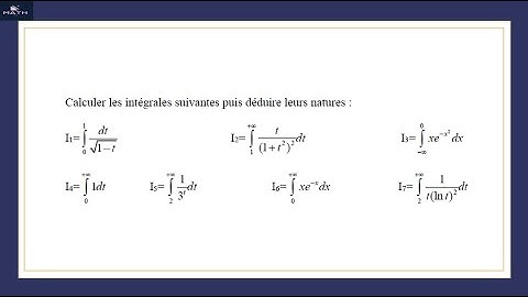 Exercice corrigé sur les intégrales généralisées (impropres )