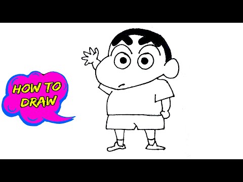 How to draw ShinChan step by step|shinchan cartoon|Pencil sketch crayon shin-chan