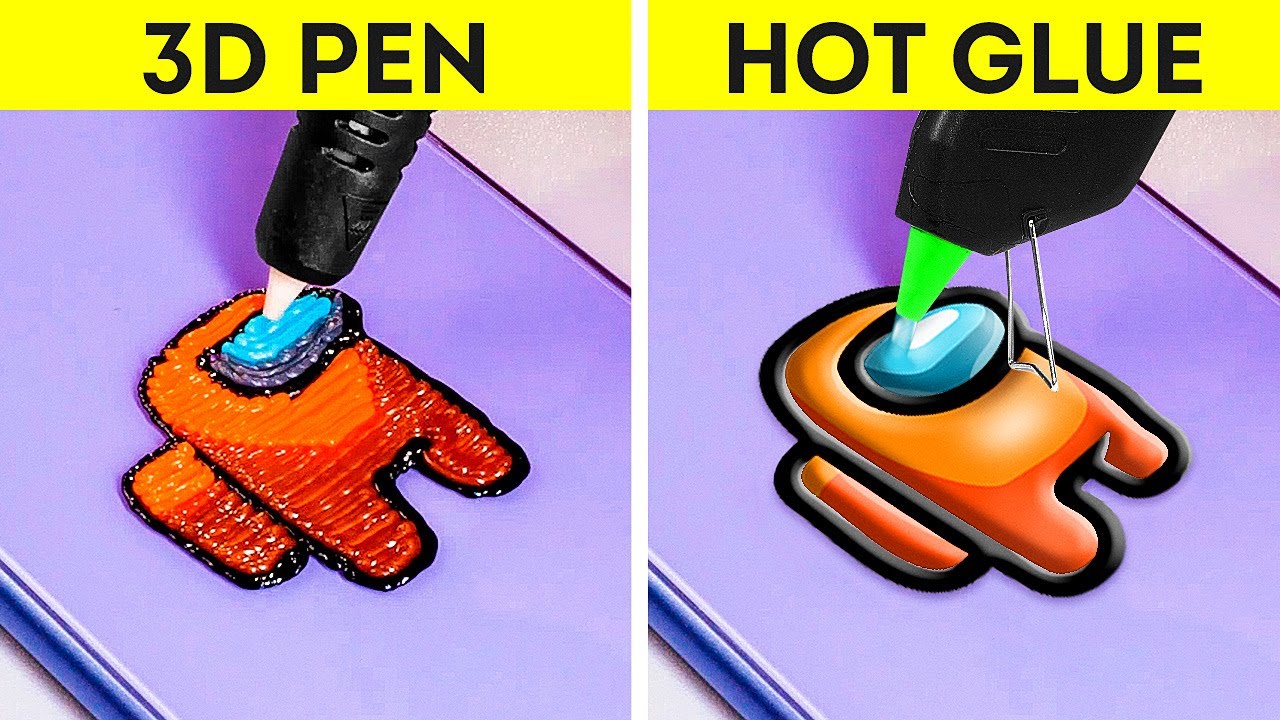 3D PEN vs HOT GLUE | DIY Ideas, Fantastic Crafts And Hacks - YouTube
