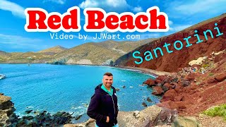 RED BEACH Hiking in SANTORINI by JJWart.com #travelvideo