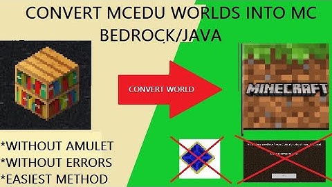 HOW TO CONVERT MINECRAFT EDUCATION EDITION WORLD INTO MINECRAFT BEDROCK/JAVA #minecraft