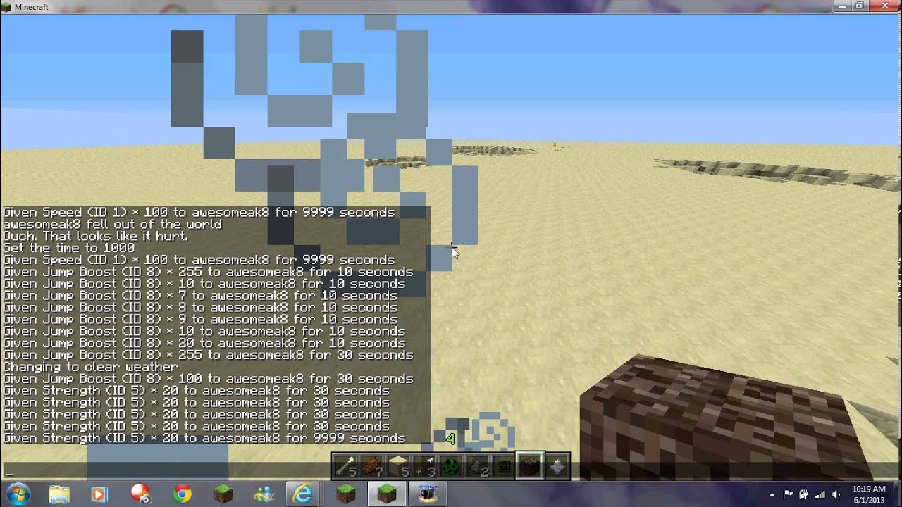 How to make yourself really fast and other effects in Minecraft - YouTube
