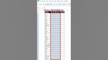 Make Attendance Sheet Online with Checkboxes Google sheet formula to count workdays - #shorts #excel