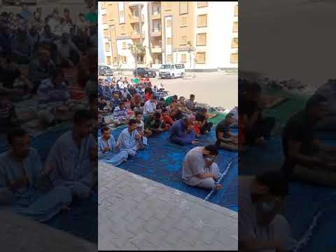 الصلاة الجمعة اليوم من الحى ال 14 العبور الجديدة الياقوت بجوار عمارة 71