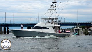 Sportfishing Boats Docking and Running Through Manasquan Inlet! Huge Sportfish Yachts