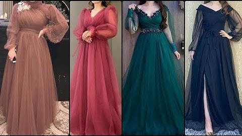 Simple net maxi designs | Long net frocks designs