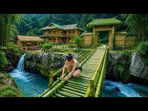 Amazing Bamboo Bridge Construction Over a Deep Canyon | Full Build by@chucthihong1993
