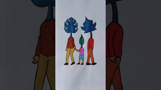 A Heartfelt Tale of Family 🌿💙 #FamilyLove #EmotionalArt #Shorts #CreativeIllustration #ArtThatSpeaks