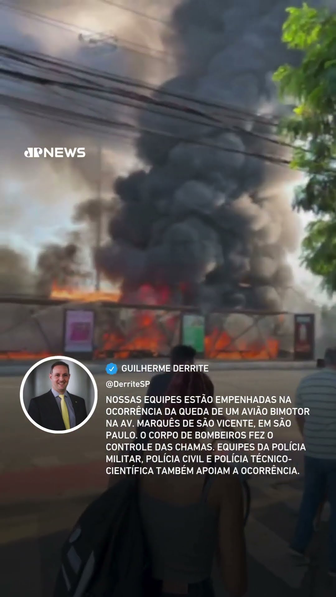 Derrite comenta ações após queda de avião em São Paulo #shorts