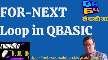 FOR NEXT loop in QBASIC | FOR loop in QBASIC | computeraddiction | FOR-NEXT statement in qbasic