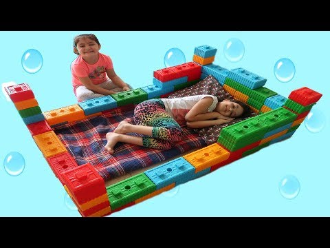 My Sister made a Toy Bed  fun kid video