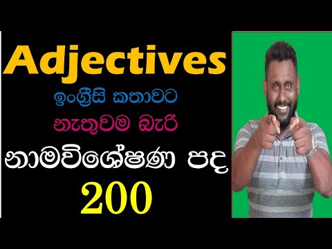 Adjectives 200 - (නාමවිශේෂණ පද 200)
