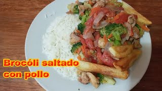 SALTADO DE BROCÓLI CON POLLO?