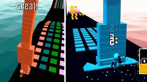 STACK COLORS Game MAX LEVEL 🌈💙🤑 Gameplay All Levels Walkthrough iOS, Android New Game 3D Level 43