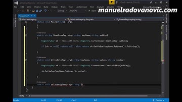 C# 6.0 Tutorial - Advanced - 51. Read And Write Into The Windows Registry