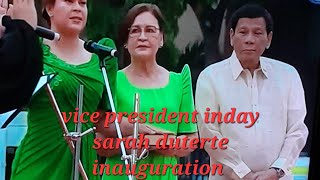 Inauguration vice president inday Sara duterte #restyacala