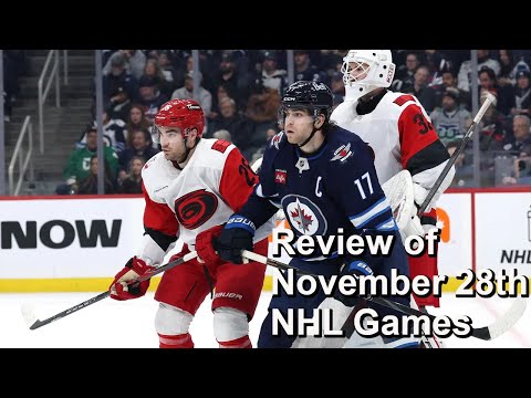 Review of November 28th NHL Games