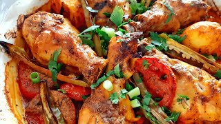 المطبخ التونسي: مصلي دجاج و خضرة بنة لا توصف / Mosli tunisien au poulet 