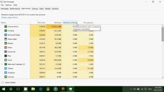 Windows 10 How to view app history usage cpu time and network data used screenshot 1