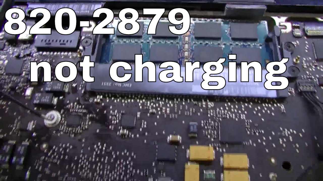 820-2879 not charging macbook pro logic board repair - YouTube