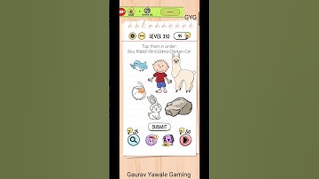 Tap Them in order : Boy-rabbit-bird-Llama-chicken-Cat ! Brain test level 310!