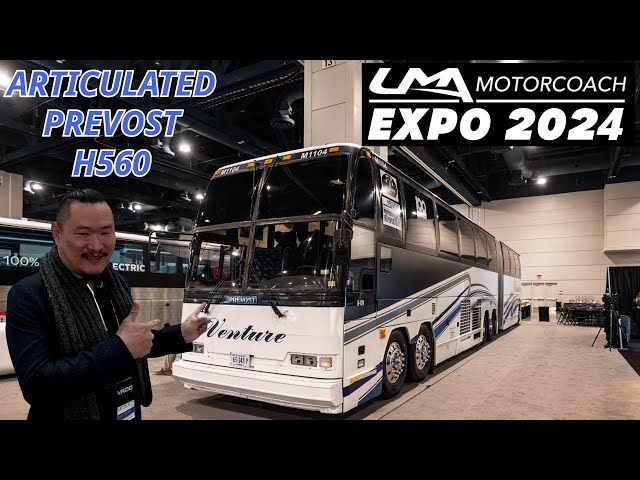 Exploring Rare Articulated Prevost H560 & More: Inside UMA Motorcoach EXPO 2024 at Raleigh NC class=