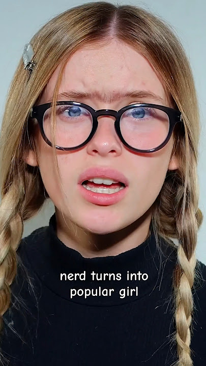 nerd turns into popular girl 🤓📚  #britishmemes  #makeupfunny #makeup