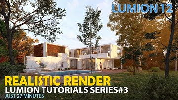 LUMION 12 TUTORIAL #3 EXTERIOR RENDER#2 BACKYARD