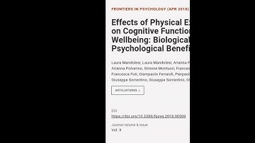 Effects of Physical Exercise on Cognitive Functioning and Wellbeing: Biological and P... | RTCL.TV