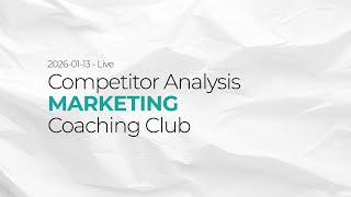 How to perform a competitor analysis - 2026-01-13