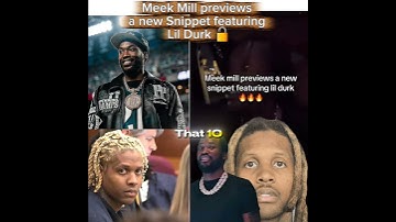 Meek mill previews a new snippet featuring lil durk #meekmill #lildurk #kingvon #nbayoungboy #hiphop
