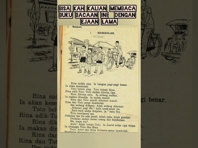 BACA PAKAI EJAAN LAMA ? kenapa nggak ? #jadul #bukujadul #indonesiatempodulu #ejaan #eyd class=